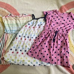 Bundle of 3 Primary cotton dresses size 4-5 — snag for back to school!